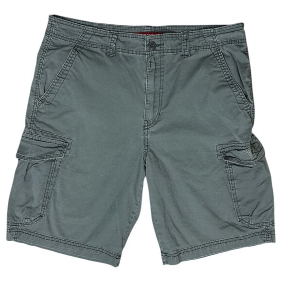 Unionbay Men’s Cargo Shorts Size 36 Gray Cotton Lightweight Relaxed Fit Stretch - Picture 1 of 8